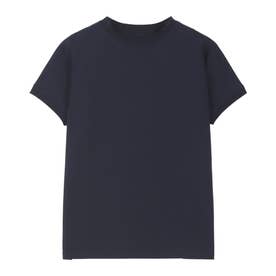 コットン100%モックネックTシャツ【クルーネック】 [C4819] （ネイビー）