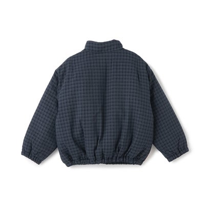 マイクロチェック 中綿ジャケット （コゲ茶）｜詳細画像