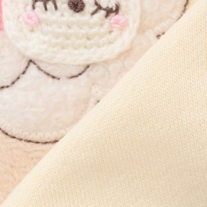 mimiちゃん編みモチーフ付き 裏毛チュニック （ピンク）｜詳細画像