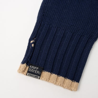 配色 ニット ハンドウォーマー （NAVY）｜詳細画像