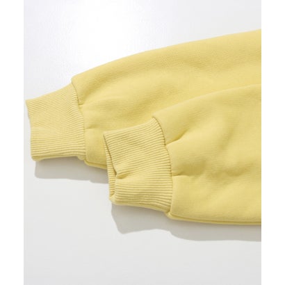 裏起毛 あたたか袖ライン パーカー （YELLOW）｜詳細画像