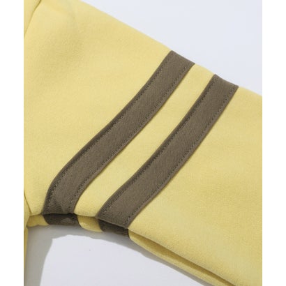 裏起毛 あたたか袖ライン パーカー （YELLOW）｜詳細画像