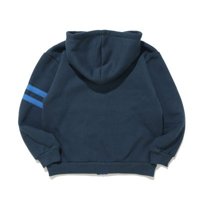 裏起毛 あたたか袖ライン パーカー （NAVY）｜詳細画像