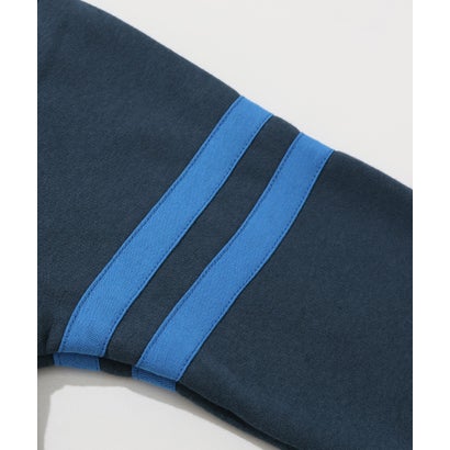裏起毛 あたたか袖ライン パーカー （NAVY）｜詳細画像