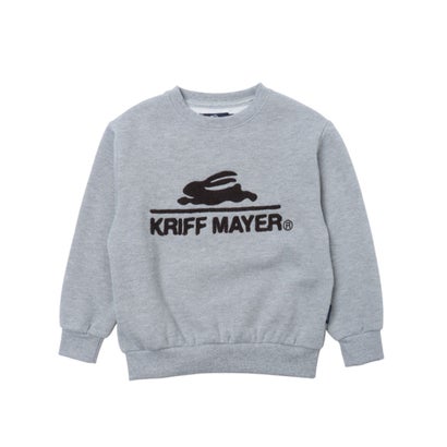 クリフ メイヤー KRIFF MAYER サガラ 刺繍 裏起毛 クルー( ロゴ ) （GRAY）｜詳細画像