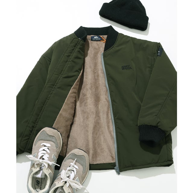 裏ふわ中綿スタジャン （OLIVE GREEN）