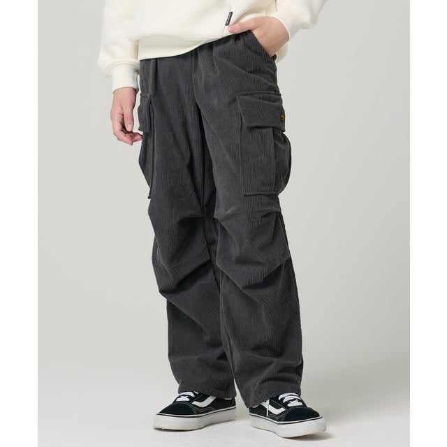 裏起毛 コーデュロイ カーゴパンツ （CHARCOAL）
