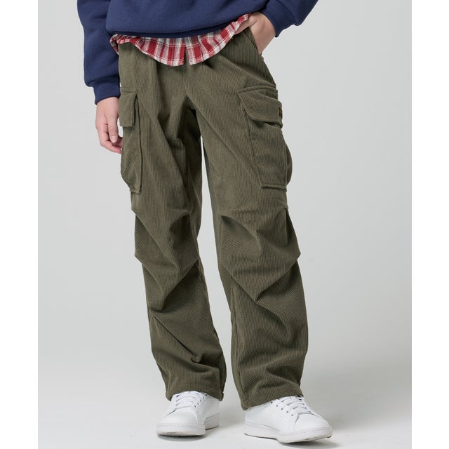 裏起毛 コーデュロイ カーゴパンツ （OLIVE GREEN）