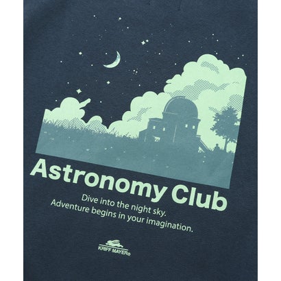 あたたか蓄光 プリント クルー(夜空) （NAVY）｜詳細画像