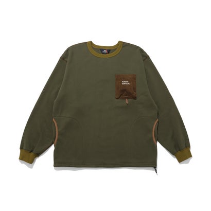 クリフ メイヤー KRIFF MAYER 遠赤加工 クルーネック （OLIVE GREEN）｜詳細画像
