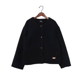 パイル フリース ノーカラージャケット （NAVY）
