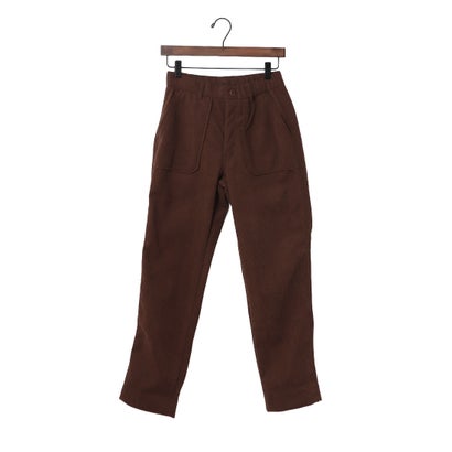 裏 フリース コーデュロイ ベイカー パンツ （BROWN）｜詳細画像