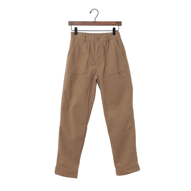 裏 フリース コーデュロイ ベイカー パンツ （BEIGE）