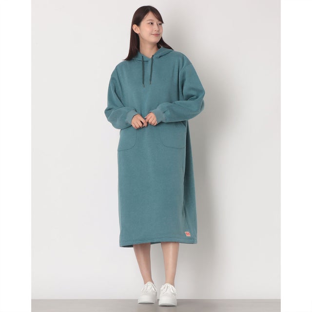 裏起毛 杢 スウェット ワンピース （BLUE）