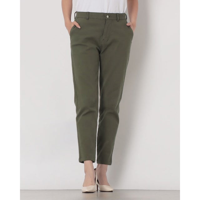 裏起毛 ストレッチ ツイルフィット パンツ （OLIVE GREEN）