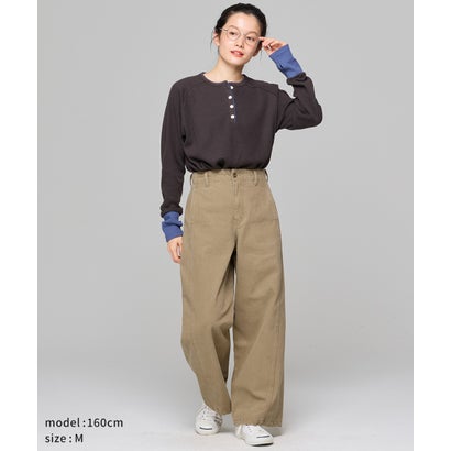フェードカラーワイドツイル パンツ （BEIGE）｜詳細画像