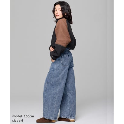 フェードカラーワイドツイル パンツ （L/BLUE）｜詳細画像