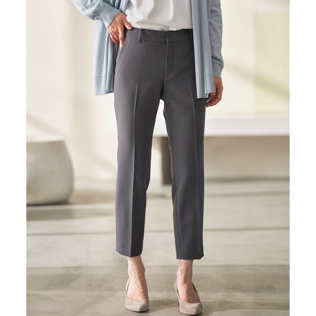 【WEB限定】ベーシックダブルクロス テーパードパンツ （チャコールグレー系）