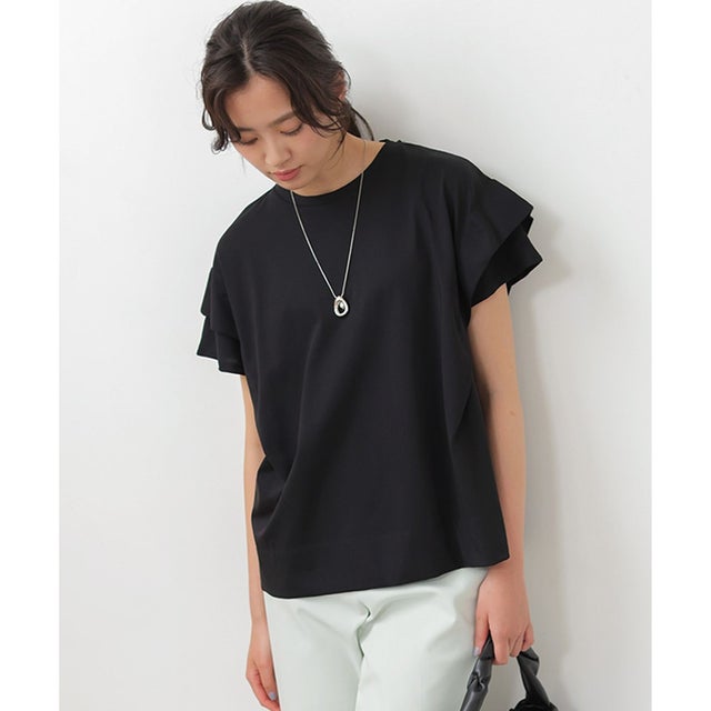 【UVケア・接触冷感】GIZAコットンドルマンスリーブ Tシャツ （ブラック系）