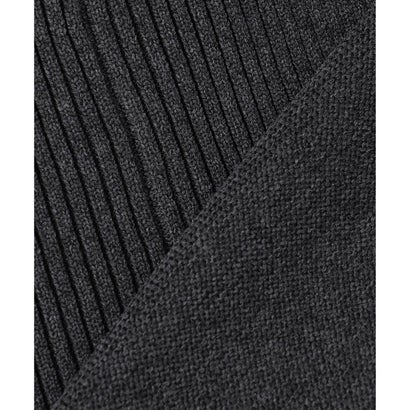 【WEB限定】スポンディッシュニット 襟付きペプラムカーディガン （チャコールグレー系）｜詳細画像