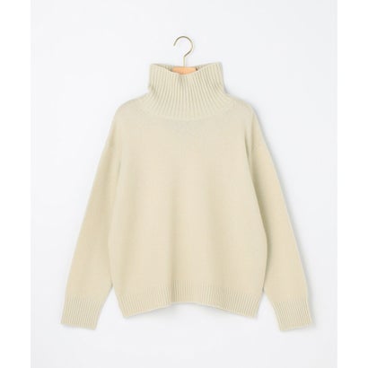 【前後着用可】ウールカシミヤミックス ハイネックニット （シルバーグレー系）｜詳細画像