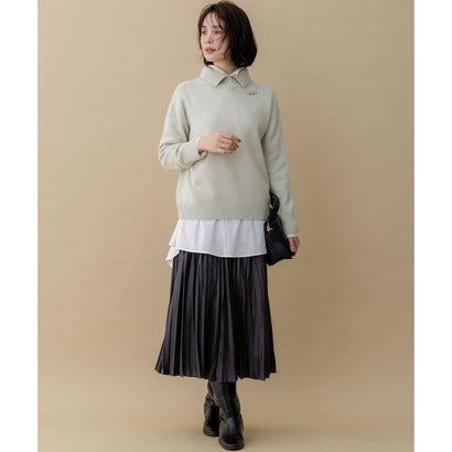 【前後着用可】ウールカシミヤミックス ハイネックニット （コーヒー系）｜詳細画像