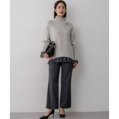 組曲 L 【WEB&一部店舗限定】ウールカシミヤミックス ロールネックニット （シルバーグレー系）｜詳細画像