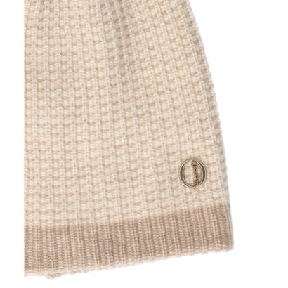 Chapeau d' O  Wave Border Knit Beanie / シャポードオー （BEIGE (93)）｜詳細画像