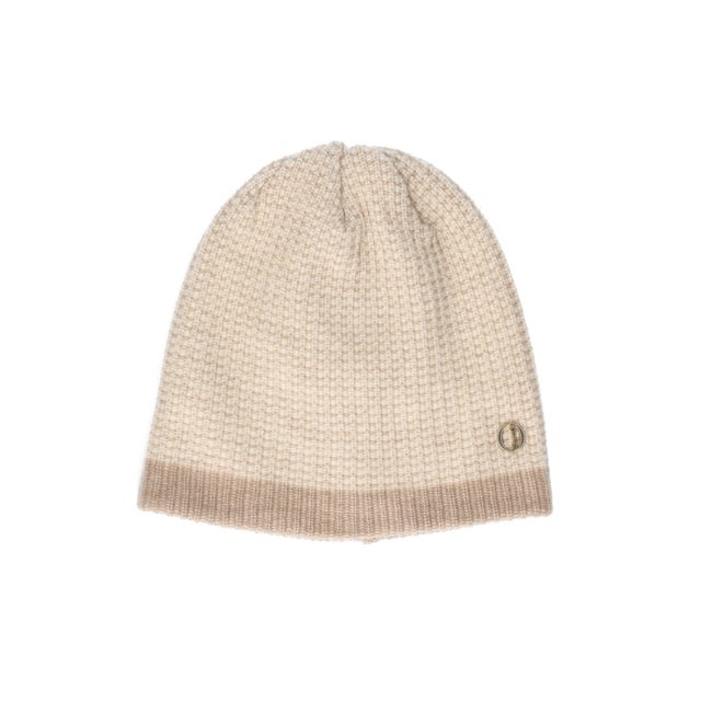 Chapeau d' O  Wave Border Knit Beanie / シャポードオー （BEIGE (93)）