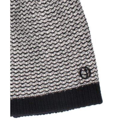 Chapeau d' O  Wave Border Knit Beanie / シャポードオー （BLACK (01)）｜詳細画像