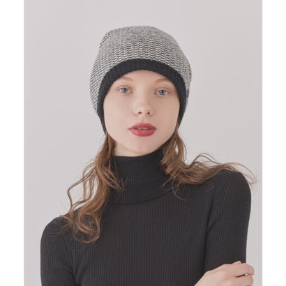 Chapeau d' O  Wave Border Knit Beanie / シャポードオー （BLACK (01)）｜詳細画像
