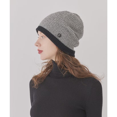 Chapeau d' O  Wave Border Knit Beanie / シャポードオー （BLACK (01)）｜詳細画像
