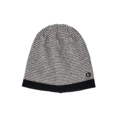 Chapeau d' O  Wave Border Knit Beanie / シャポードオー （BLACK (01)）｜詳細画像