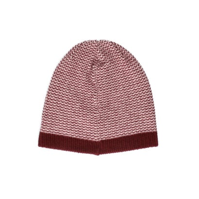 Chapeau d' O  Wave Border Knit Beanie / シャポードオー （PINK (15)）｜詳細画像
