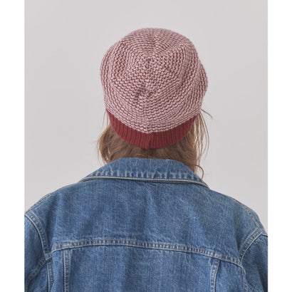 Chapeau d' O  Wave Border Knit Beanie / シャポードオー （PINK (15)）｜詳細画像