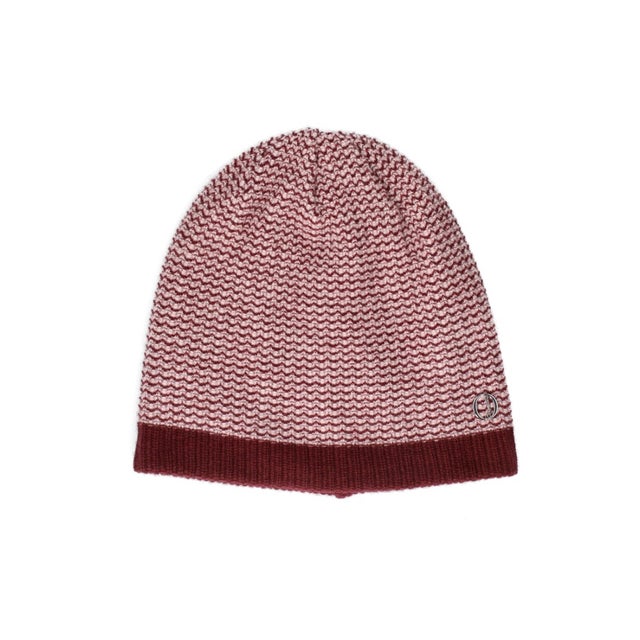 Chapeau d' O  Wave Border Knit Beanie / シャポードオー （PINK (15)）