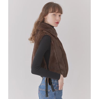 Chapeau d' O  Arrange Fur Vest / シャポードオー （BROWN (91)）｜詳細画像
