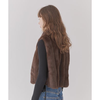 Chapeau d' O  Arrange Fur Vest / シャポードオー （BROWN (91)）｜詳細画像