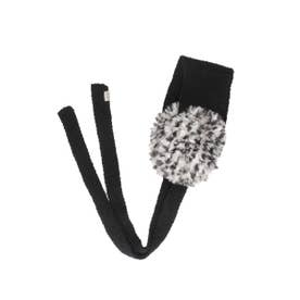 FUR YARN KNIT EAR MUFF SG / （BLACK (01)）