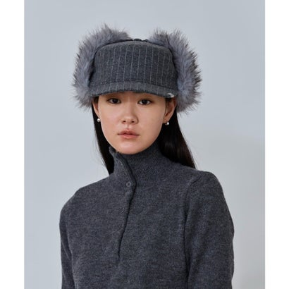 OVERRIDE  REC PILLBOX EARFLAP CAP SG / オーバーライド （GRAY (03)）｜詳細画像
