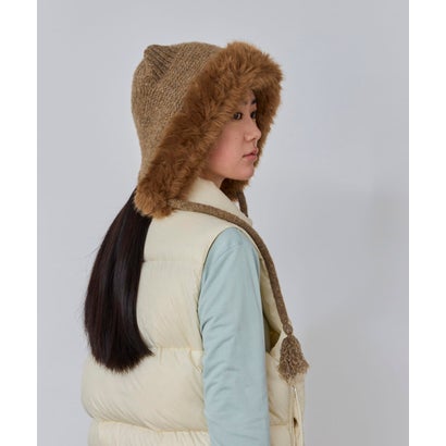 OVERRIDE MEGAFLOOF CAT HOOD SG / オーバーライド （BROWN (91)）｜詳細画像