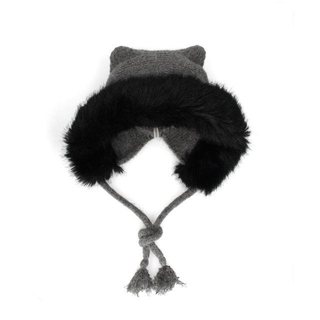 MEGAFLOOF CAT HOOD SG / （DK GRAY (02)）