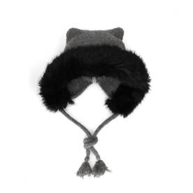 MEGAFLOOF CAT HOOD SG / （DK GRAY (02)）