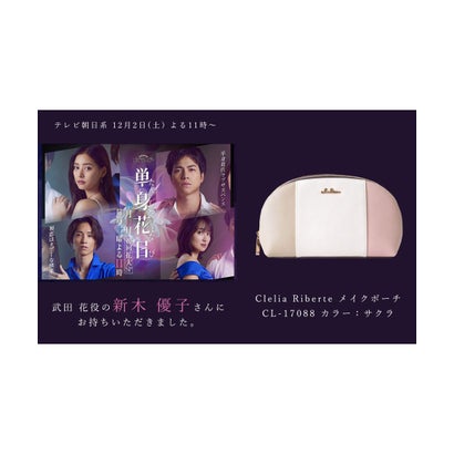 クレリア Clelia 【TV衣装協力】化粧ポーチ 大容量 メイクポーチ ポーチ 小物入れ ダブルファスナー 2層 Riberte リベルテ CLー17088 （オリーブガーデン）｜詳細画像
