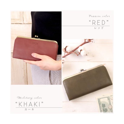 財布 長財布 レディース がま口 本革 薄い ギャルソンウォレット 日本製 がま口財布 tuuli トゥーリ NFKー72001 （アッシュブルー）｜詳細画像