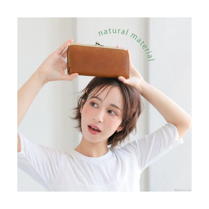 財布 長財布 レディース がま口 本革 薄い ギャルソンウォレット 日本製 がま口財布 tuuli トゥーリ NFKー72001 （アッシュブルー）｜詳細画像