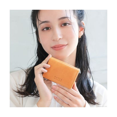 ミニ財布 レディース モストロレザー 本革 三つ折り 折り財布 サイフ tuuli トゥーリ コンパクト 小さい 牛革 NFKー72008 （ベビーブルー）｜詳細画像