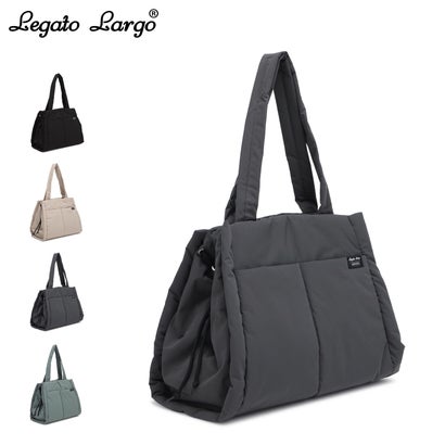 レガート ラルゴ Legato Largo バッグ トートバッグ メンズ レディース 軽い 大きめ 撥水 PUFFLE A4 TOTE BAG LG-G1312 （グレーベージュ）｜詳細画像