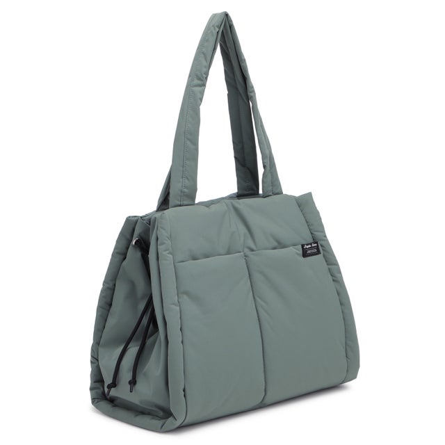 バッグ トートバッグ メンズ レディース 軽い 大きめ 撥水 PUFFLE A4 TOTE BAG LG-G1312 （グリーン）