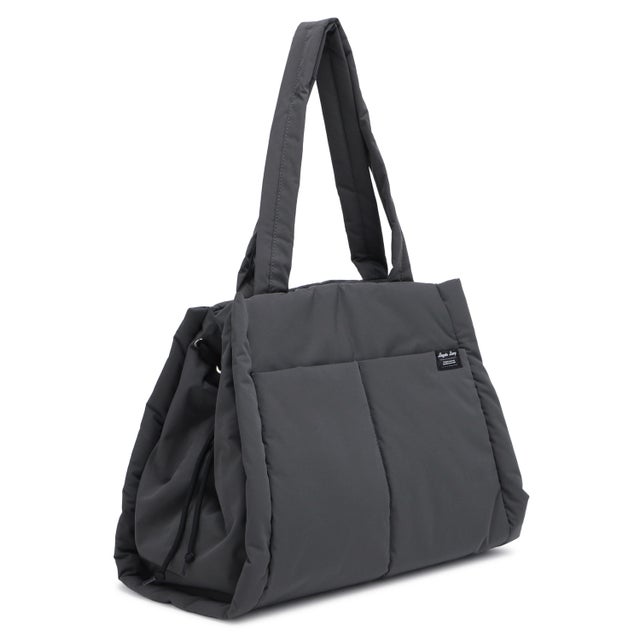 バッグ トートバッグ メンズ レディース 軽い 大きめ 撥水 PUFFLE A4 TOTE BAG LG-G1312 （ダークグレー）